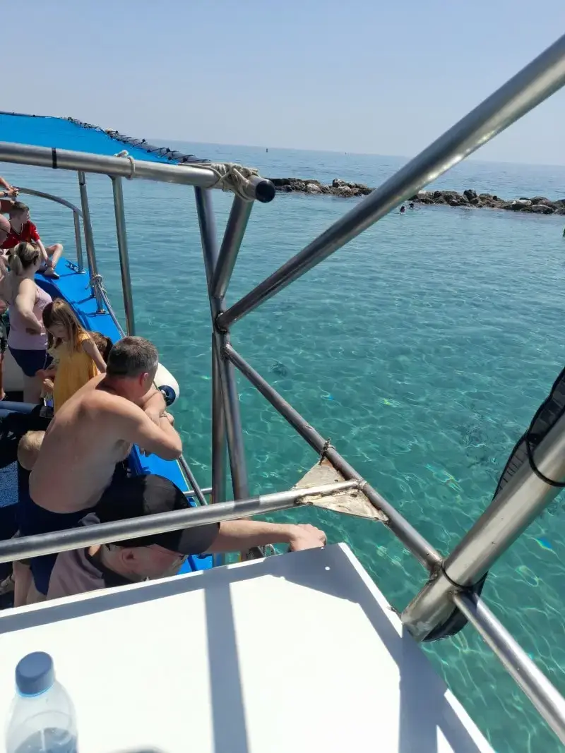 Yellow Glass Bottom Boat tour in Paphos, Cyprus.